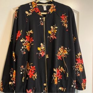Floral Bomber Jacket
